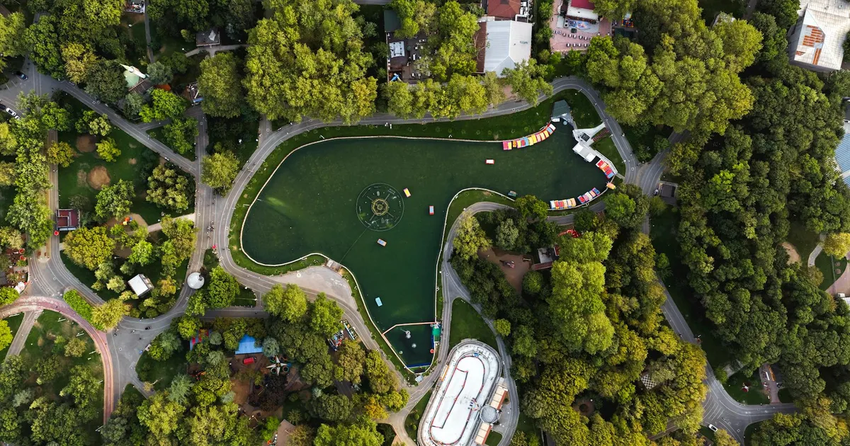 Parque em SP: área verde exuberante com lago. Concessão de parques e investimentos em São Paulo.
