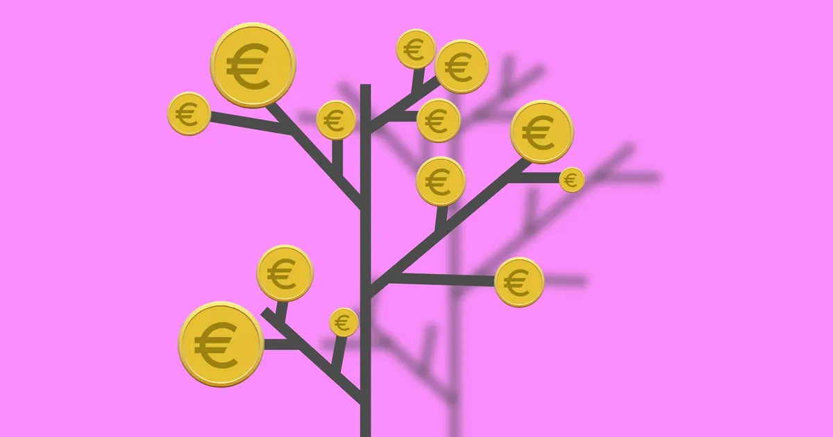 Árvore do dinheiro com euros: dividendos turbinados para renda passiva, superando a Selic. #investimentos