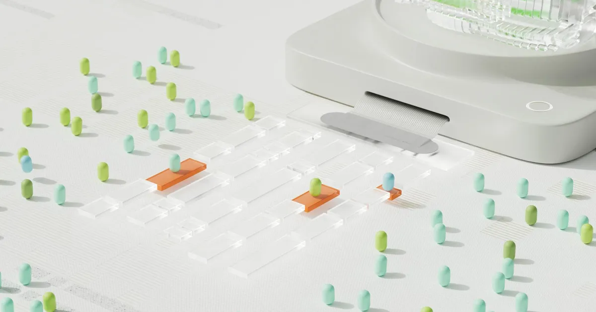 Visualização abstrata e colorida de Inteligência Artificial em 3D, representando investimentos em fundos no Brasil.