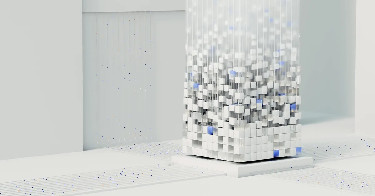 IA e IPOs: redes neurais abstratas em 3D ilustram o mercado bilionário de Inteligência Artificial.